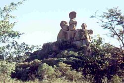 Mother and Child Kopje in the game park, Matobo National Park