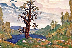Concept art for the 1913 production of Stravinsky's The Rite of Spring. Many early 20th century composers such as Mahler, Sibelius and Vaughan Williams were heavily influenced by the forces of nature.
