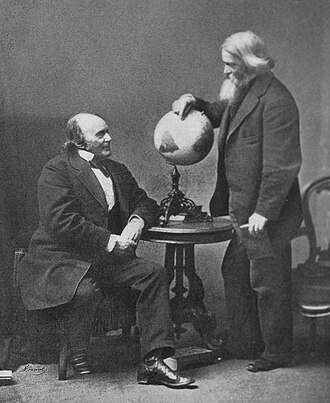 Agassiz (seated) with Benjamin Peirce