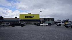 A former Lowe's location in Windsor, Ontario, converted to Rona+.