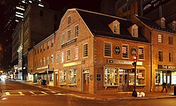 In the 19th century, the Old Corner Bookstore became a gathering place for writers, including Emerson, Thoreau, and Margaret Fuller. James Russell Lowell printed the first editions of The Atlantic Monthly at the store.