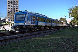 A CSR train running on Sarmiento line