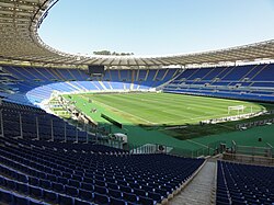 Stadio Olimpico, home of AS Roma and SS Lazio, is one of the largest sports stadiums in Europe, with a capacity of over 70,000.[212]