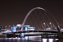 The Clyde Arc, also known locally as the "Squinty Bridge"