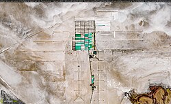 Lithium brine extraction in the Salar de Uyuni