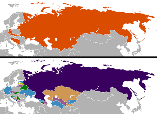 Changes in national boundaries after the end of the Cold War