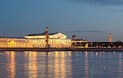 Old Saint Petersburg Stock Exchange and Rostral Columns