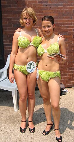 PETA's trademark "Lettuce ladies" in Columbus, Ohio