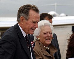 George and Barbara Bush, 2001