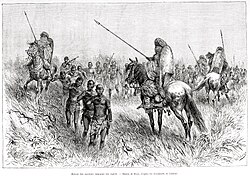 Boukary Koutou's Mossi cavalry returning with captives from a raid, Ouagadougou-