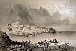 Tórshavn in 1839, by Barthélemy Lauvergne