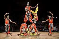 Gotipua dance is one of the well-known performances performed by all-boys group dressed in tradition Indian female attire, the saree.