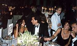 Seinfeld with Lonstein (left) at the 47th Primetime Emmy Awards in 1995