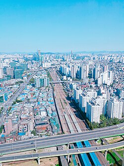 Aerial view of Yeongdeungpo District