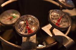 Bi-metallic stem thermometers used to measure the temperature of steamed milk