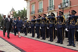 President José Eduardo dos Santos with President of Brazil Dilma Rousseff at the Presidential Palace in 2011.