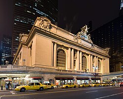 Grand Central Terminal in New York City, a National Historic Landmark and the second-busiest train station in the nation after New York Penn Station, also in New York City