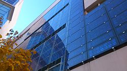 BAPV solar façade on a municipal building located in Madrid (Spain).