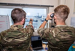 UK military personnel at Kabul International Airport (19 August 2021)