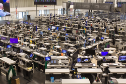 Trading floor in the Chicago Board of Trade Building