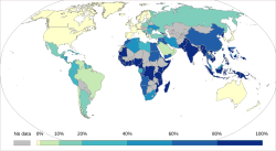 Share of inadequately managed plastic waste (2010)