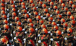 Soldiers of the Sikh Light Infantry during a Republic Day Parade