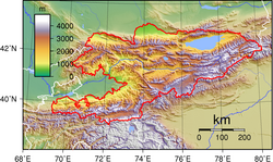 Kyrgyzstan's topography