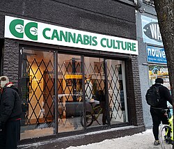 A cannabis shop in Montreal