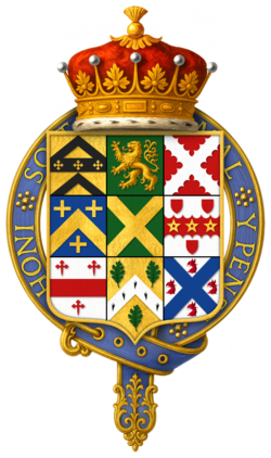 Quartered arms of Robert Walpole, 1st Earl of Orford, KG, KB, PC