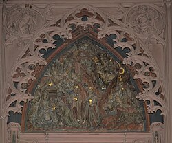 The tympanum of the Adoration