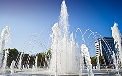 The Splash Fountain in Krasnodar, Russia, the largest splash fountain in Europe[5]