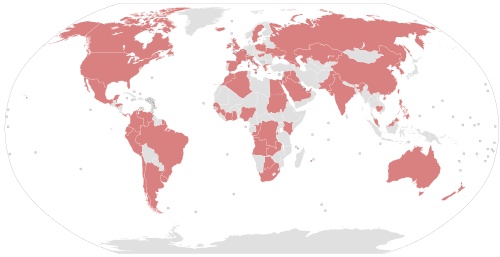 Countries with politicians, public officials or close associates named in the leak on 15 April 2016