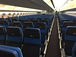 Economy Comfort and Economy Class seats on board a KLM Boeing 787-9 Dreamliner