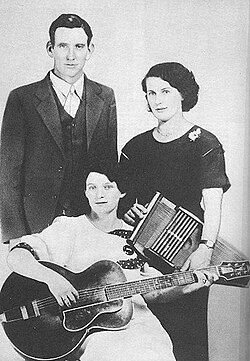 The Carter Family are a dynasty of country music and began with (left to right) A.P. Carter, wife Sara Carter and Maybelle Carter.