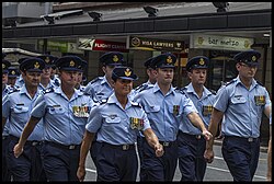 RAAF personnel on parade in Brisbane in honor of Operation Slipper, March 2015