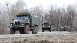 A Russian convoy during the Kyiv offensive in March 2022
