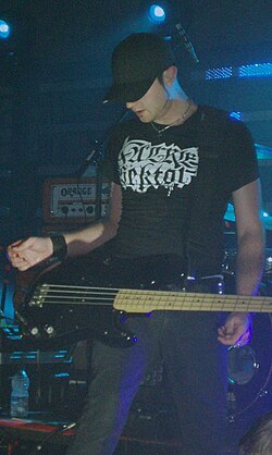 Pendulum bassist Gareth McGrillen. The band mixes numerous genres, including electronic.[66]