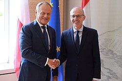 Frieden with Prime Minister of Poland Donald Tusk in June 2024.