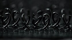 Macro photograph of velcro hooks