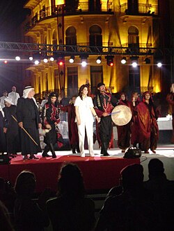 Majida El Roumi performs in a festival in Martyrs' Square