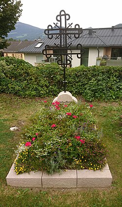 Karajan's grave in the churchyard of Anif parish church, just outside Salzburg