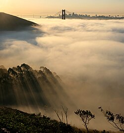 San Francisco fog is a regular phenomenon in the summer.