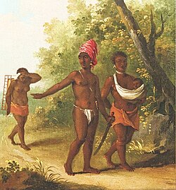 Garifuna family, 1773 painting