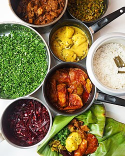 Sri Lankan rice and curry