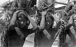 "Enslaved natives with a load of rubber weighing 75 kilos; they have journeyed 100 kilometers with no food given"