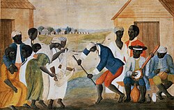 The Old Plantation, a c. 1790 depiction of enslaved people on a South Carolina plantation engaged in leisure or celebration