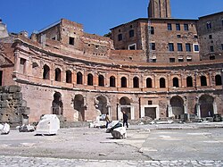 Remains of marketplace and retail shops at Trajan's Forum in Rome