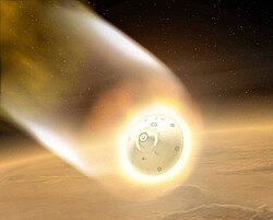 Mars Exploration Rover (MER) aeroshell, artistic rendition