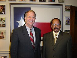 President Mohamed Abdelaziz and US Congressman Ted Poe in 2005.
