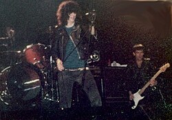 Joey and Dee Dee Ramone in concert in 1983